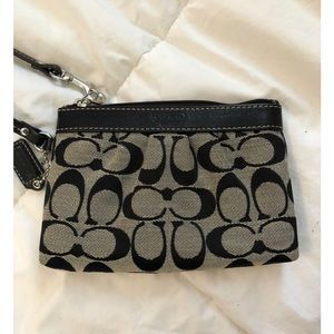 Coach black wristlet